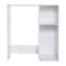 Flash Furniture Lotus Mini Fridge Bookshelf Storage Station Organizer with Cubbies in White NAN-17300-WH-GG - alternate 9